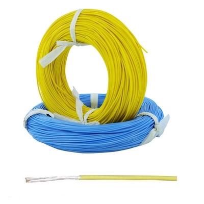 品質  Yellow Color PTFE Insulated Wires 8 12 18 20 26 28 30 Awg PTFE Wire 工場