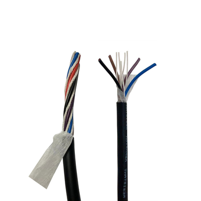 品質  24 Awg PUR Cables PUR 4 Core Electrical Cable Heat Resistant PVC Insulation 工場