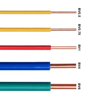 BV ハードコア固定電気配線、PVC 被覆屋内線
