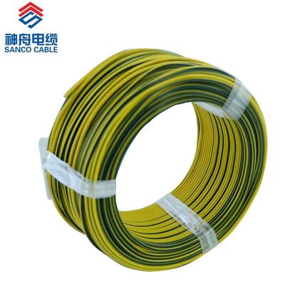 Yellow Green Grounding Cable 0.5mm2 Earth Flexible PVC Copper Wire