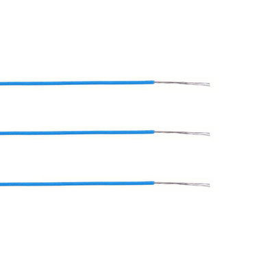 青い色FEPはワイヤー18ゲージの固体中心の銅線を絶縁した